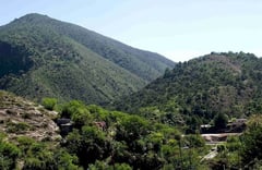 Vista del Cerro de la Bandera y el paisaje de Iturbide, Nuevo León.